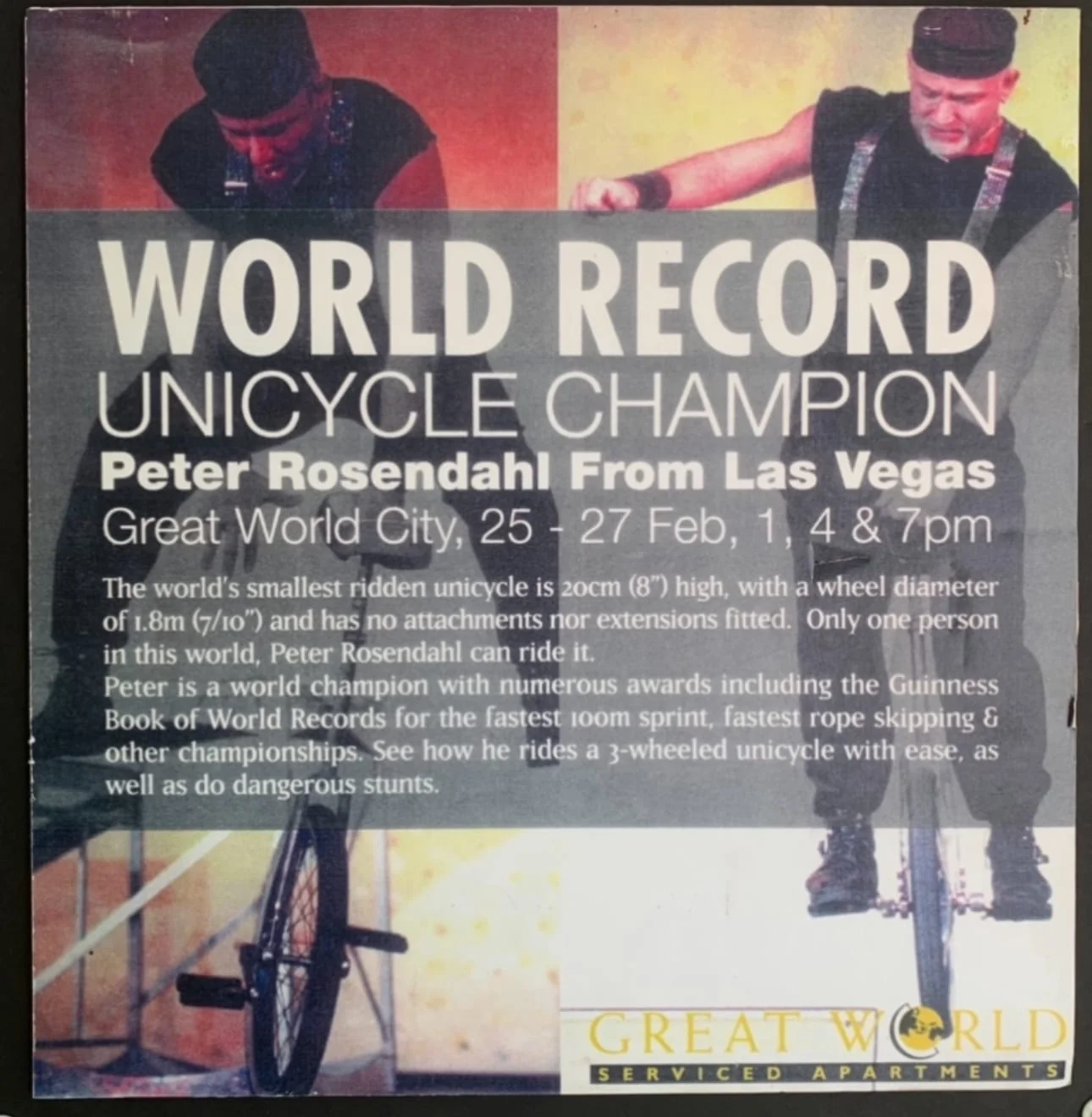 Peter Rosendahl – World Record Unicycle Champion, Singapore